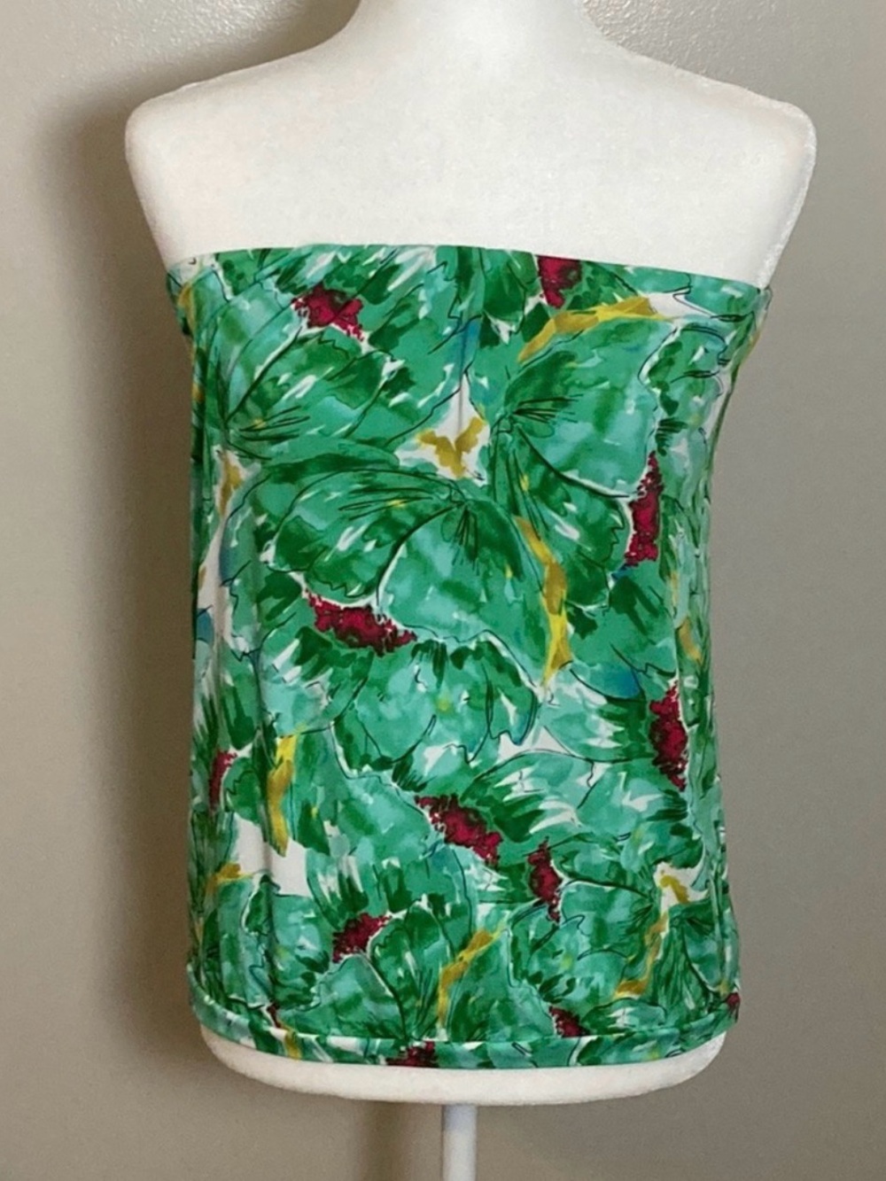 The Limited Hawaiian Bright Green Strapless Tube Top